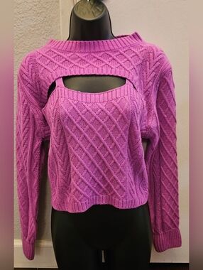 2 Piece Peep Hole Sweater/Tank